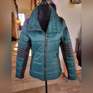 EUC Alp N Rock Emerald Green Ski Moto Jacket Coat S
